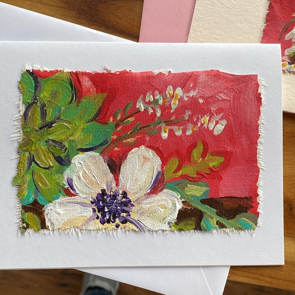 Handmade greeting cards using Paper Source papers and thrifted artwork! - Picture 5 of 6